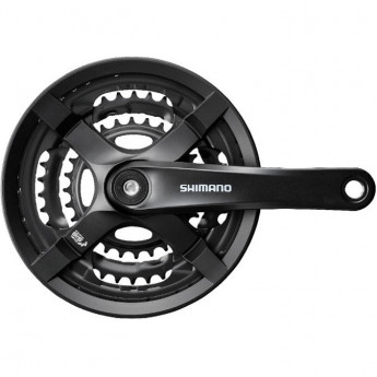 Система SHIMANO TY501, 175мм, квадрат, 42/34/24, без защиты, с болтами, черный, без упаковки Система SHIMANO TY501, 175мм, квадрат, 42/34/24, без защиты, с болтами, черный, без упаковки