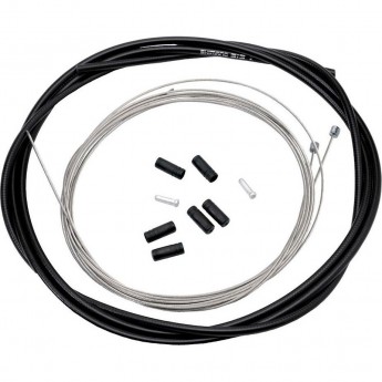 Трос и оплетка переключателя SHIMANO SP40, оплетка 1700 мм черная, трос 1.2X2100 мм нержавейка, 2 штуки, Y60098501